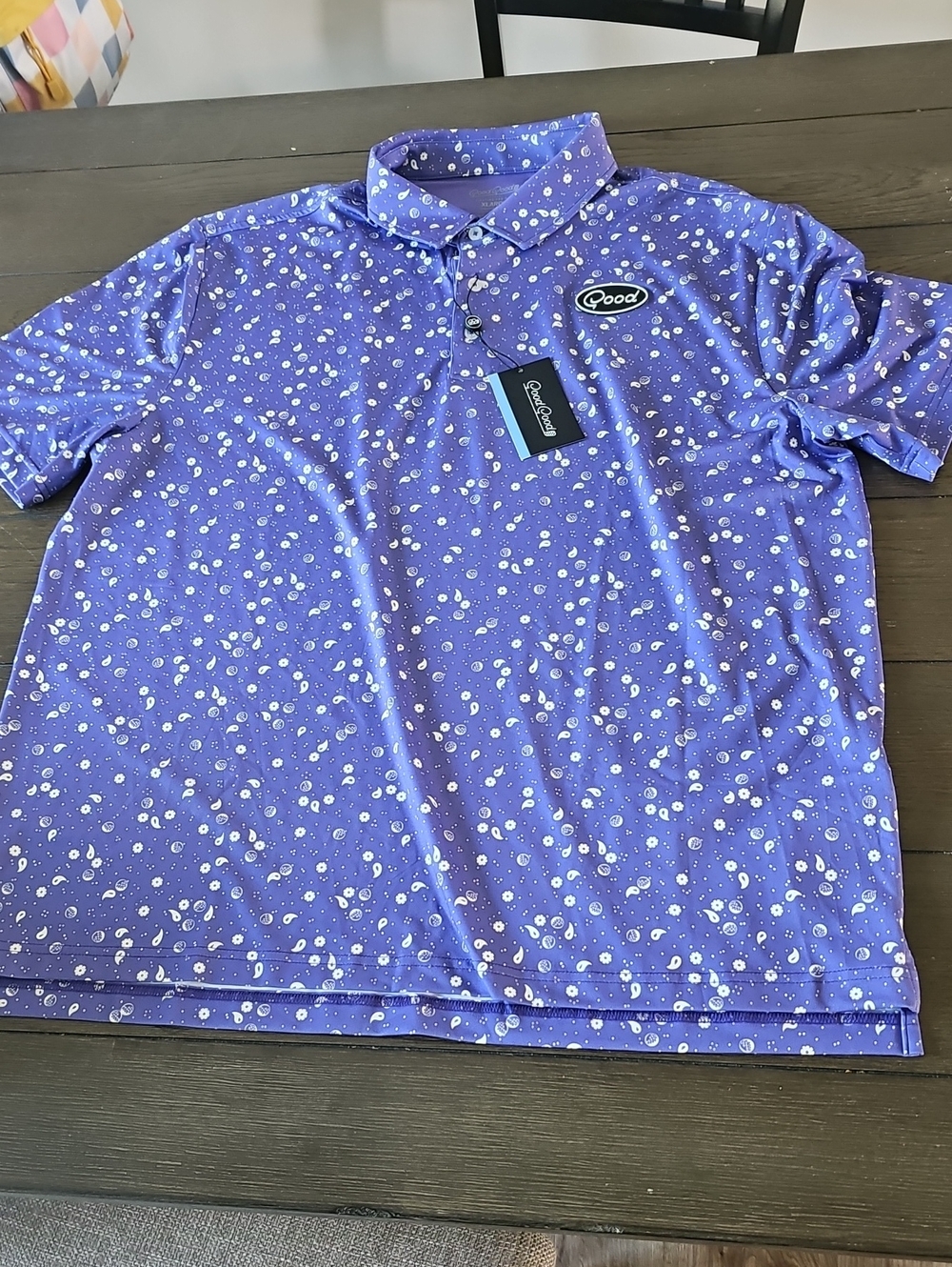 GOOD GOOD GOLF POLO • PAISLEY TRAIL • PURPLE • SIZE XL NEW WITH TAGS